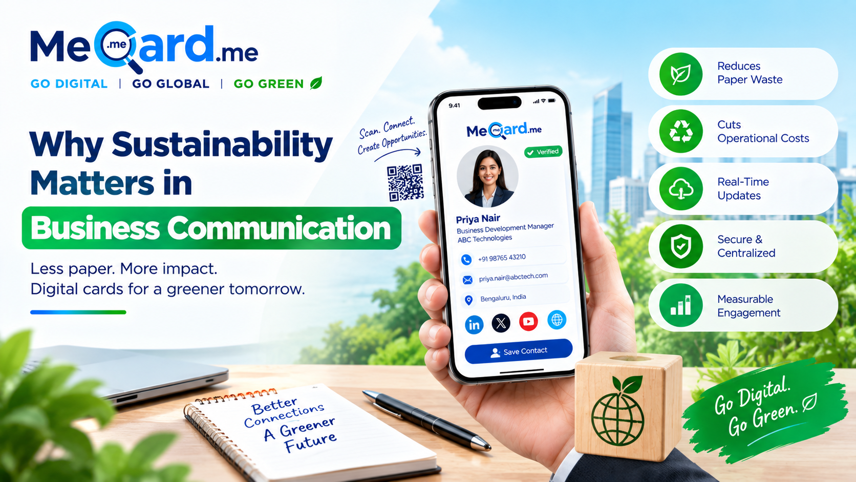 Why Sustainability Matters in Business Communication: The Rise of Digital Cards with MeCard.me